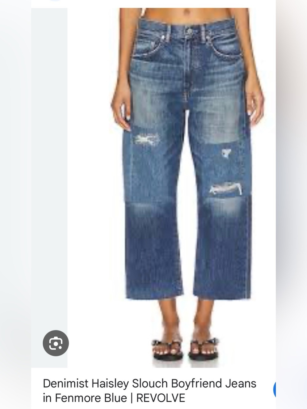 Denimist haisley Distressed Wide-Leg Women's Jeans in Medium Blue size 25